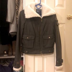 Olive Bomber Jacket Size XXS American Eagle